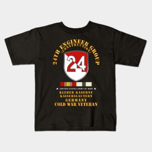 24th Engineer Group (Construction) - Kaiserslautern, Germany 1954 - 1972- w COLD WAR SVC X 300 Kids T-Shirt